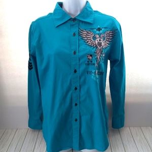 Vintage Y2K Victorious Mcbling Button Down Shirt